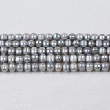 Natural Freshwater Pearl Beads Potato Egg Shaped Near Round Punched Pearls 8-9mm
