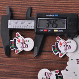50pcs Snowman Shape Wood Cartoon Wooden Buttons Bead Sewing Scrapbooking DIY