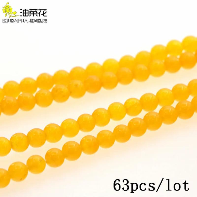 6mm Yellow Topazs GemStone DIY Loose Beads for Jewelry Making