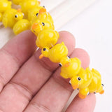 2pcs Duck Shape Lampwork Glass Beads for Jewelry Making