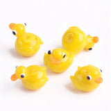 2pcs Duck Shape Lampwork Glass Beads for Jewelry Making