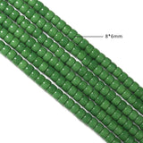Dark Green Glass Crystal Spacer Beads 8*6mm/60PCS for Diy Jewelry