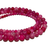 Rose Red Dragon Vein Agate Matte Stone Beads 6/8/10MM