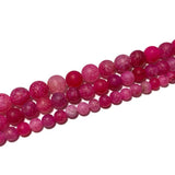 Rose Red Dragon Vein Agate Matte Stone Beads 6/8/10MM