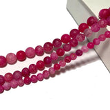Rose Red Dragon Vein Agate Matte Stone Beads 6/8/10MM