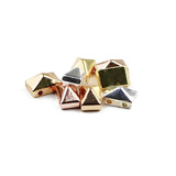 Geometric Hematite Stone Pyramid Cabochons Spacer Beads for DIY Jewelry Making