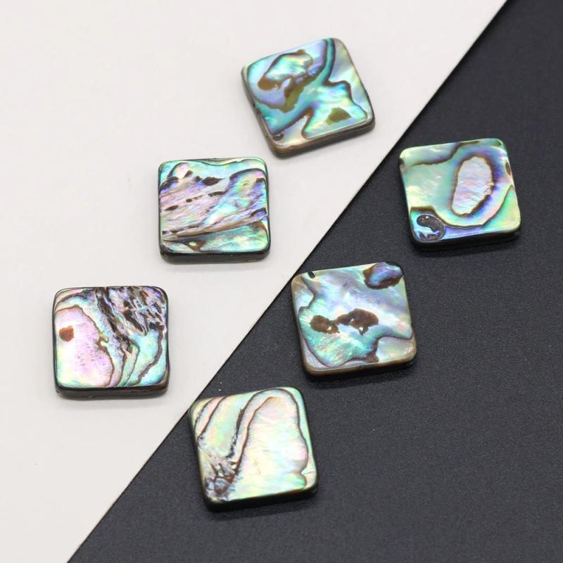 Square Abalone Beads for Jewelry Making DIY Necklace Earrings