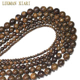 Brown Bronzite Natural Stone Round Beads 4-12mm Strand 15''