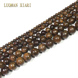 Brown Bronzite Natural Stone Round Beads 4-12mm Strand 15''