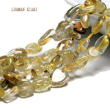 Natural Rutilated Quartz Beads 5-8mm Strand 15''