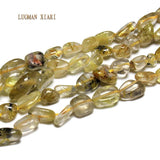 Natural Rutilated Quartz Beads 5-8mm Strand 15''