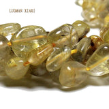 Natural Rutilated Quartz Beads 5-8mm Strand 15''