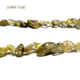 Natural Rutilated Quartz Beads 5-8mm Strand 15''