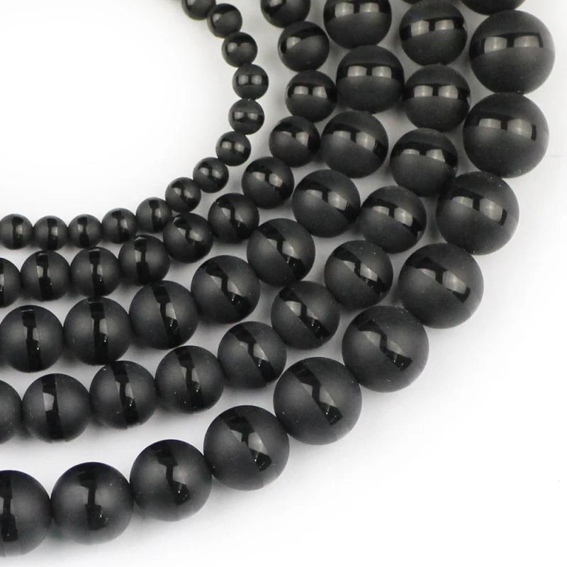 Matte Natural Stone Beads 4/6/8/10MM for Jewelry Making DIY Accessories