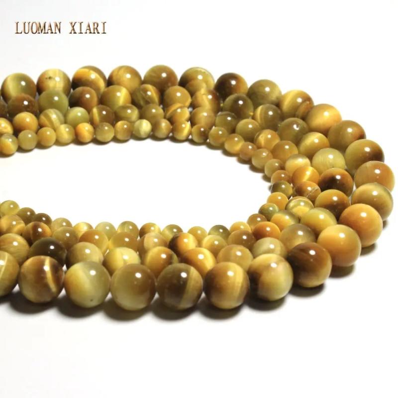 Natural Clod Yellow Tiger Eye Beads 6/8/10/12 MM