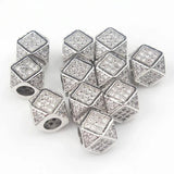 7mm Geometric CZ Charms Copper Beads for Jewelry Making