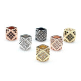 7mm Geometric CZ Charms Copper Beads for Jewelry Making