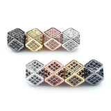 7mm Geometric CZ Charms Copper Beads for Jewelry Making