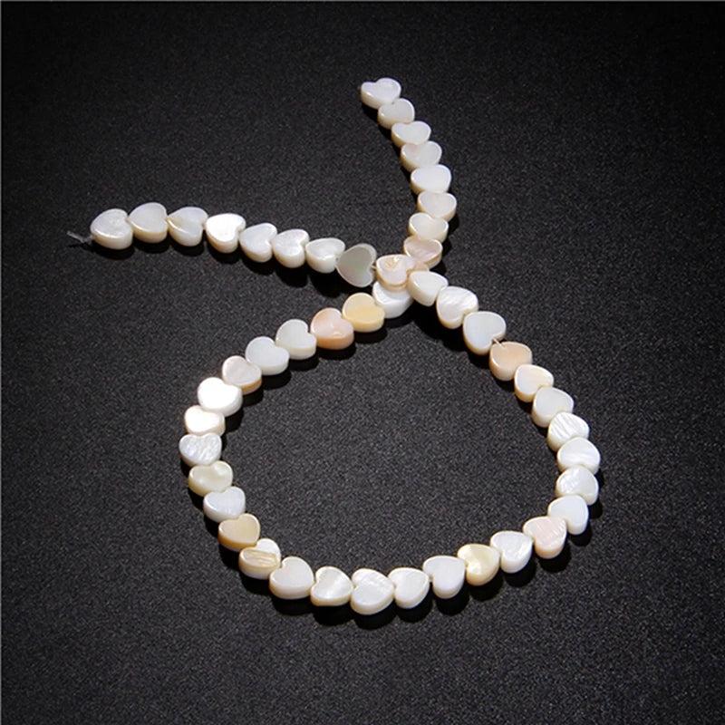 Heart Charms Shell Beads for DIY Jewelry Making