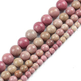 Natural Stone Spacer Beads 6/8/10/12mm Red Wood Grain DIY Charm Bracelet