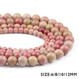 Natural Stone Spacer Beads 6/8/10/12mm Red Wood Grain DIY Charm Bracelet
