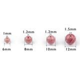 Natural Stone Spacer Beads 6/8/10/12mm Red Wood Grain DIY Charm Bracelet