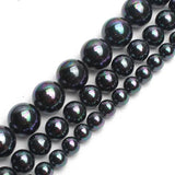 Natural Shell Pearl Rainbow Round Loose Beads 15''