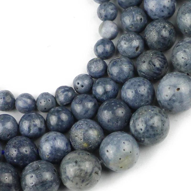 Natural Stone Coral Round Spacer Beads Jewelry Making DIY