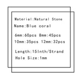 Natural Stone Coral Round Spacer Beads Jewelry Making DIY