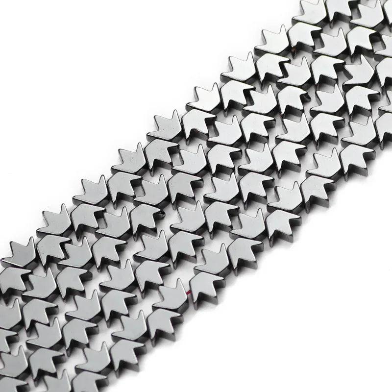 Natural Hematite Stone Beads 8x6mm Spacer Charms