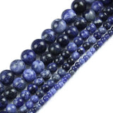 Sodalite Round Loose Beads for DIY Jewelry Making 4/6/8/10/12