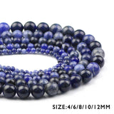 Sodalite Round Loose Beads for DIY Jewelry Making 4/6/8/10/12