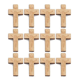 30pcs Catholic Christ Wooden Pendant Jesus Cross DIY Jewelry