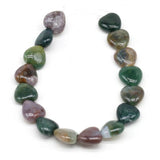 14mm Natural Stone Quartz Heart Beads for Women Jewelry Making