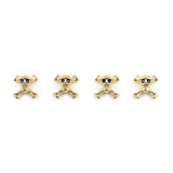 4pcs Skull Pendants Copper beads Spacer skeleton Metal Charms