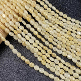 50 Pcs Natural Stone Bead Egg Shape Beads 6x8x4mm