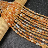 50 Pcs Natural Stone Bead Egg Shape Beads 6x8x4mm