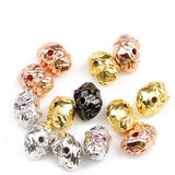 4pcs CZ Red Monkey Pendants Copper Spacer Charms for Jewelry Making