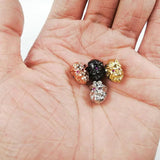 4pcs CZ Red Monkey Pendants Copper Spacer Charms for Jewelry Making
