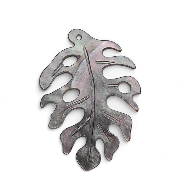 1pc Big Size Shell Leaf Beads Natural Sea Shell Charms For DIY Jewelry