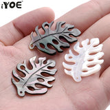 1pc Big Size Shell Leaf Beads Natural Sea Shell Charms For DIY Jewelry