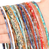 Natural Stone Agate Lapis Labradorite Bead Column Shape Loose Beads