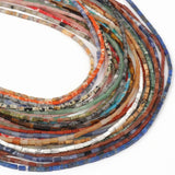 Natural Stone Agate Lapis Labradorite Bead Column Shape Loose Beads