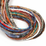 Natural Stone Agate Lapis Labradorite Bead Column Shape Loose Beads