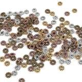100pcs 6x2mm Vintage Metal Charm Beads Spacer for DIY Bracelet Necklace