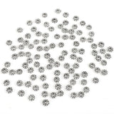 100pcs 6x2mm Vintage Metal Charm Beads Spacer for DIY Bracelet Necklace