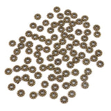 100pcs 6x2mm Vintage Metal Charm Beads Spacer for DIY Bracelet Necklace