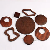 6pcs Vintage Wood Charms DIY Jewelry Pendants Earring Keychain Accessory