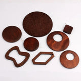 6pcs Vintage Wood Charms DIY Jewelry Pendants Earring Keychain Accessory