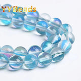 Austria Crystal Moonstone Beads for Jewelry Making DIY Bracelet 6-12mm